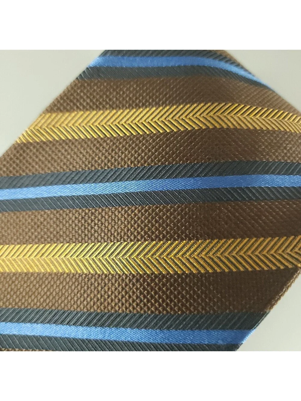 Bullock & Jones Men's Vintage 100% Silk Multicolor Striped - Made in Italy